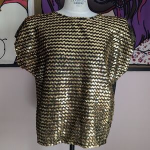 Gold Sequin Top